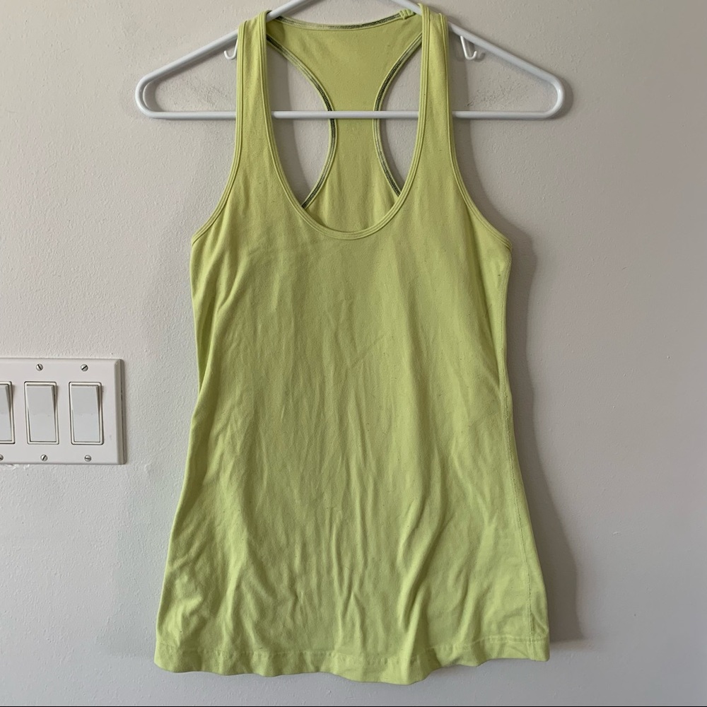 Lululemon Athletica Women’s 4 / 6 Y Tank Lime Green yoga run gym workout